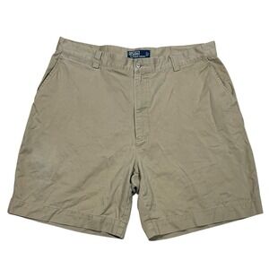 Vtg Polo Ralph Lauren Philip Short Mens 38x8 Beige 100% Cotton Classic Preppy